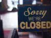 Sign saying sorry we're closed